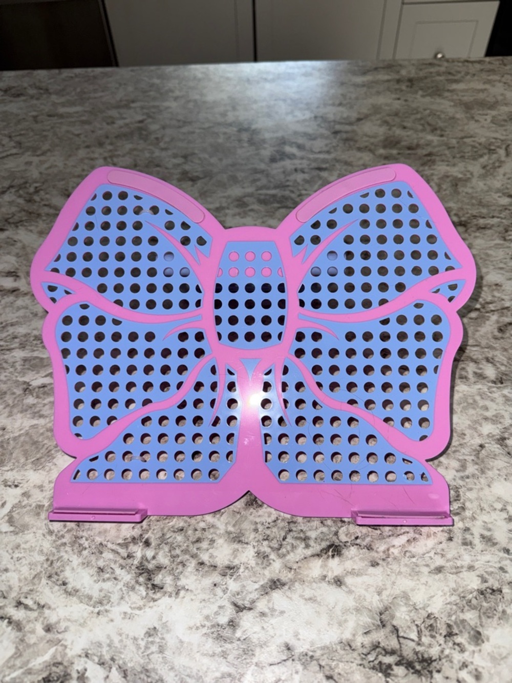 Bow-Shaped Pink and Lavender Book/Tablet Stand